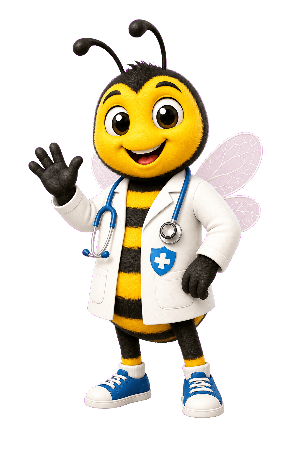 Dr. Bee, Bee Health Insurance's friendly bee doctor